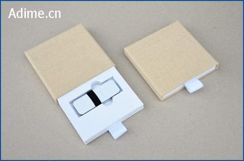 photography fabric USB drive drawer box for wedding