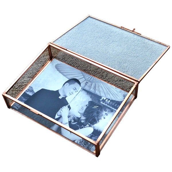 Glass Photo Packaging Box with USB Slot