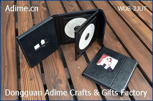 Leather DVD USB Holder