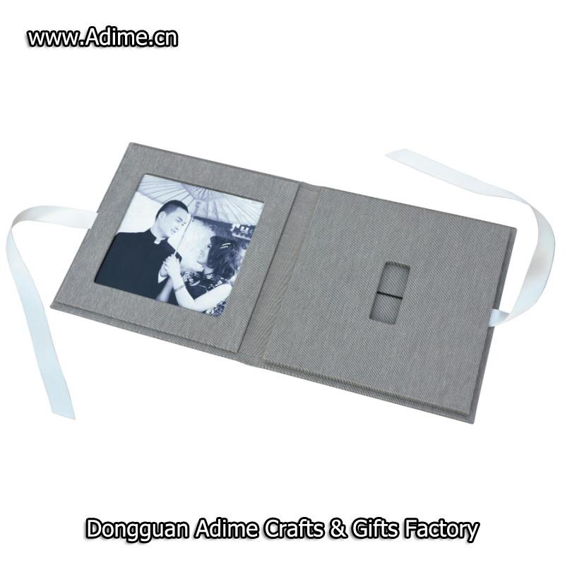 Linen USB Photo Folio Box