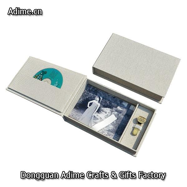 Cotton DVD USB Stick Photo Storage Gift Box