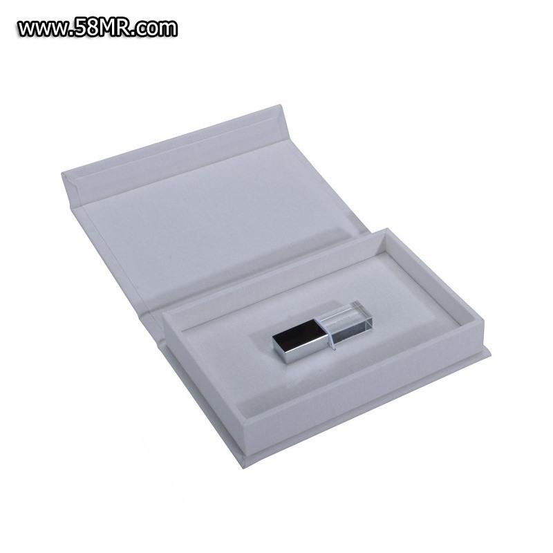 Linen USB Flash Drive Packaging Case with Magnet Closure