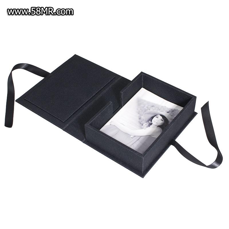 Ribbon Linen Photo Box