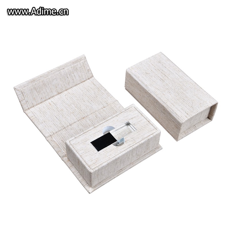 linen USB flash drive box