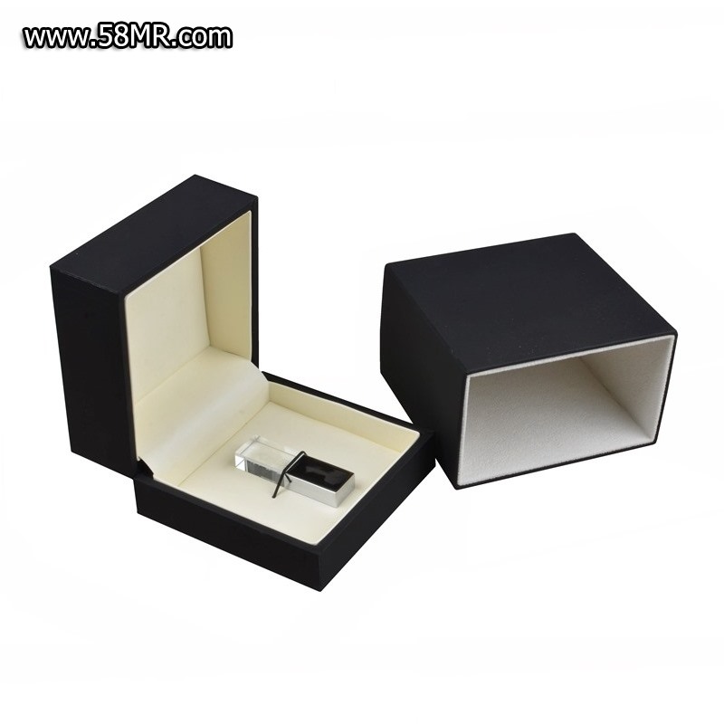black soft touch USB pen drive box