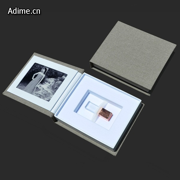 linen Photo USB Packaing Box