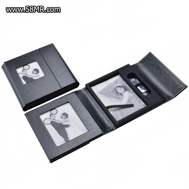 PU leather photo usb packaging box