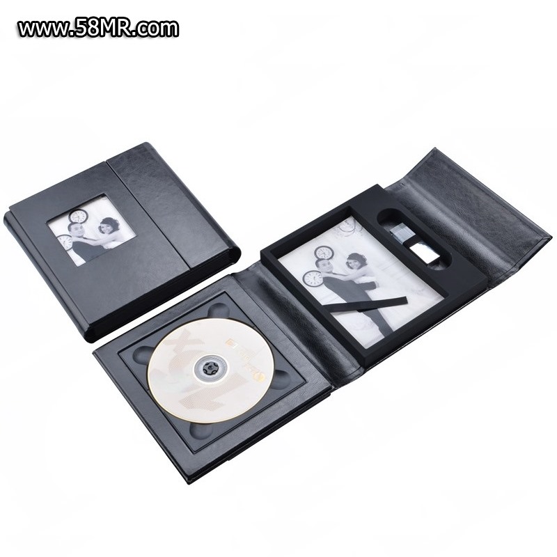 leather DVD photo usb packaging box
