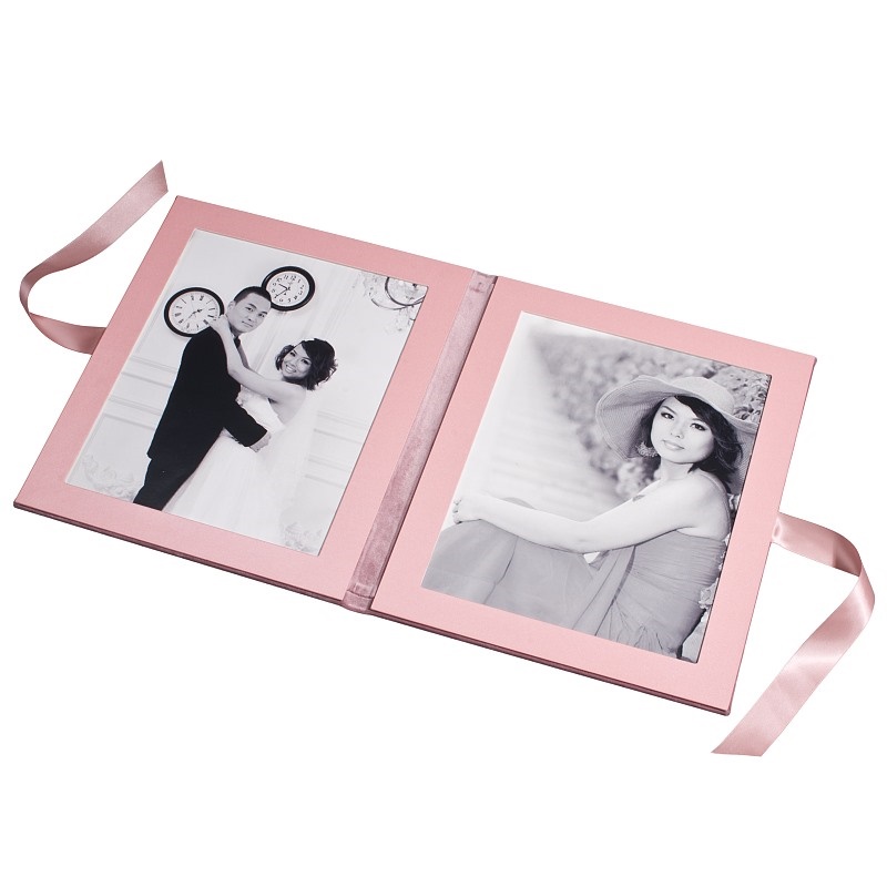 Wedding Fabric Velvet Double Photo Frame