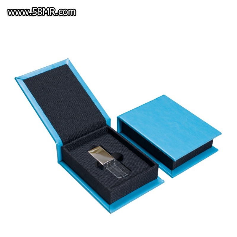Leather Linen USB Box for wedding